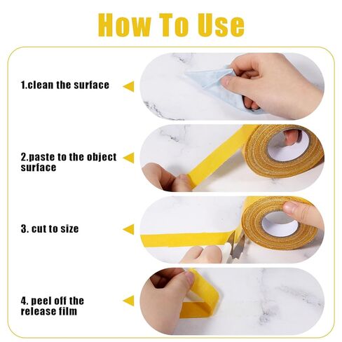 Double Sided Fabric Tape, Heavy Duty Double Sided Fabric Tape for Crafts, Adhesive Mounting Tapes for Clothes, Curtains, Carpet, Decorating (0.8inch, 66ft) in Kuwait