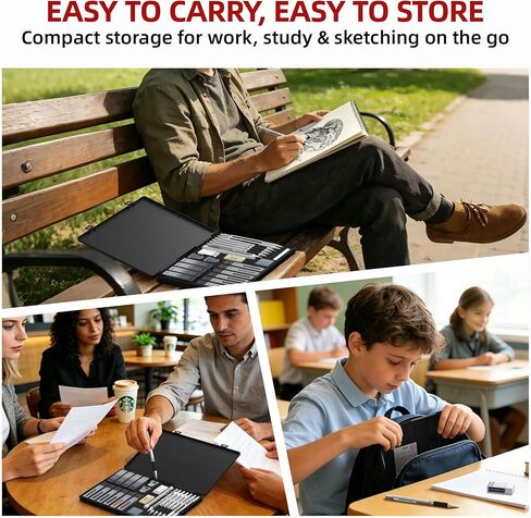WUO 38PCS Mechanical Pencil Set with Case, Metal Drafting Pencil 0.3, 0.5, 0.7, 0.9mm & 2PCS 2mm (2H HB 2B 4B Color) & 552 Lead Refills, 1 Eraser Pen, Artist Pencils for Writing, Drawing, Sketching in Saudi Arabia