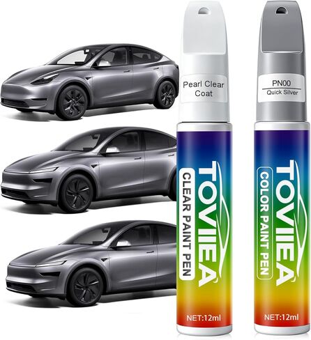 Stealth Grey(PN01) Touch Up Paint for tesla ModelY/3/X/S,2-In-1 Car Scratch Remover Pen,Car Paint Scratch Repair Kit for Scratches,Chips & Nicks,2-PCS SET in Saudi Arabia
