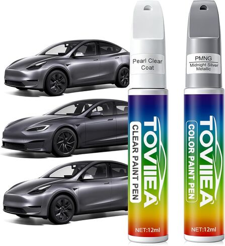 Stealth Grey(PN01) Touch Up Paint for tesla ModelY/3/X/S,2-In-1 Car Scratch Remover Pen,Car Paint Scratch Repair Kit for Scratches,Chips & Nicks,2-PCS SET in Saudi Arabia
