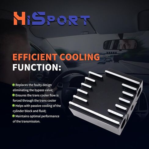مجموعة ترقية صمام الالتفافية الحرارية HiSport 310-005-2464 - متوافقة مع Ram 6.7L Cummins Diesel مع ناقل الحركة 68RFE أو Aisin S69RC يستبدل ‎3100052464 ‎ENR019-BK in Kuwait
