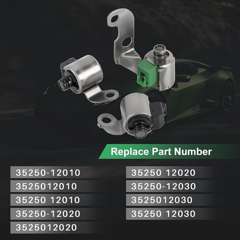 35250-12010 مجموعة الملف اللولبي ناقل الحركة S1 & S2 & SL متوافقة مع 2003-2006 Toyota Corolla 1.8L، Toyota Matrix 1.8L L4، يستبدل A245E A246E 35250-12020 35250-12030 in Kuwait