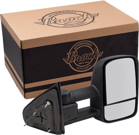 Brock Replacement Passenger Manual Side Tow Mirror with Telescopic Dual Arms Compatible with 2014-2018 Silverado Sierra 2019 LD/Limited Pickup Truck 22820396 in Kuwait