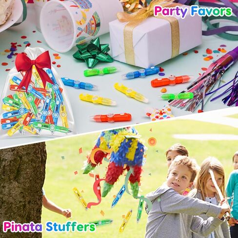 24PCS Glow Fidget Spinner Pens Party Favors for Kids 8-12 Goodie Bags Stuffers Classroom Kids Prizes Bulk Toys for Toddlers Light Up Spinning Pens Treasure Chest Birthday Back To School Return Gifts in Saudi Arabia
