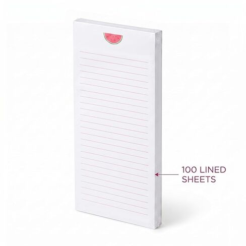 Magnetic Note Pad for Fridge - Grocery List Magnet Pad for Fridge Lined Notepad Cute 100 Sheet Chunky List Magnetic Notepads for Refrigerator Kitchen Memo Slim Notepad with Magnet Decorative Notebook in Kuwait