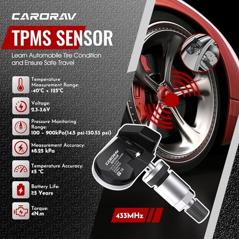 مستشعر نظام مراقبة ضغط الإطارات TPMS متوافق مع Jeep Gladiator Grand Cherokee Wagoneer Wrangler JT، استبدال 68339096AB 68339096AA 433Mhz، 4 قطع in Kuwait