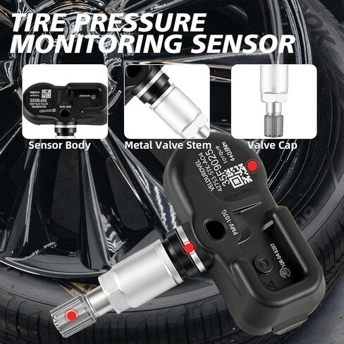 مستشعر مراقبة ضغط الإطارات المبرمج مسبقًا 315 ميجا هرتز مستشعر TPMS متوافق مع Acura 2007-2013 MDX 2007-2012 RDX 2007-2014 TSX، مناسب لـ: -Honda Pilot 2009-2015 4 قطع استبدال 42753STKA04 in Kuwait