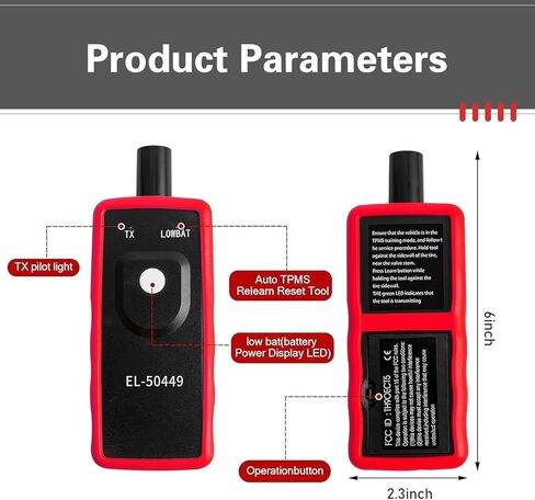 TPMS Relearn Tool, EL-50448 Tpms Reset Tool, Car Tire Pressure Monitor Sensor Activation Reset Tools, Universal for Most Auto, Sedan, SUV in Kuwait