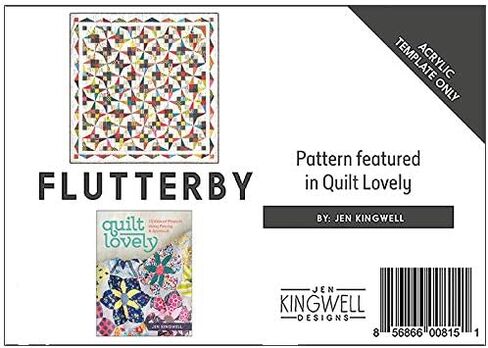 قالب خياطة اللحف الأكريليك من Jen Kingwell لنمط Flutterby in Kuwait
