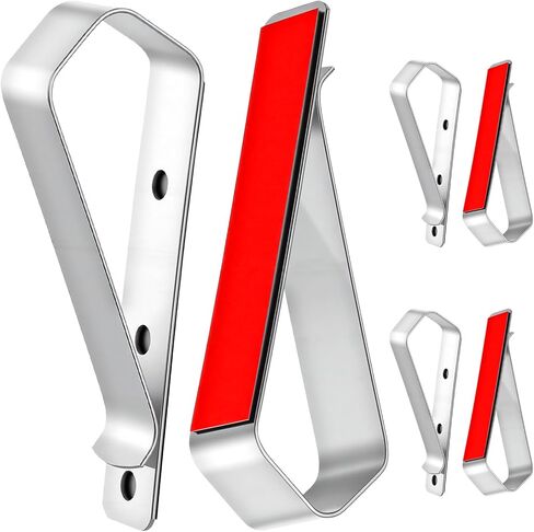 6 Pcs Garage Door Opener Holder, Visor Clips for Pictures Holder, Car Visor Fix for Custom Pictures, Stainless Steel Clips with Adhesive, Ideal for Car Home Office (Photo Frames Not Included) in Kuwait