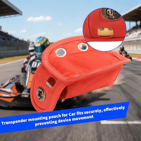 Transponder Mounting Pouch for Race Car, Universal Transponder Case for Race Track Orange Waterproof in Saudi Arabia