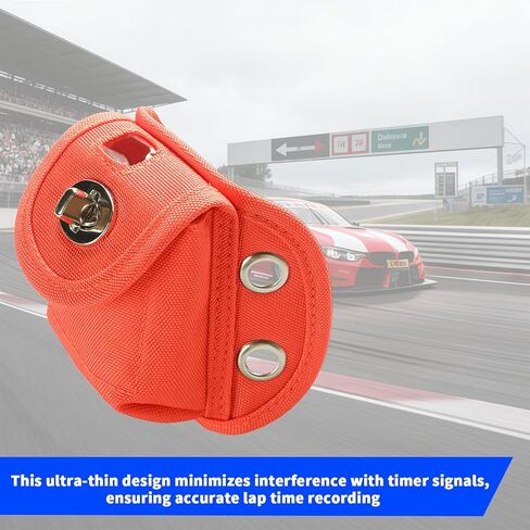 Transponder Mounting Pouch for Race Car, Universal Transponder Case for Race Track Orange Waterproof in Saudi Arabia