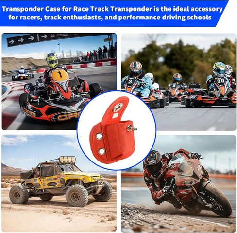 Transponder Mounting Pouch for Race Car, Universal Transponder Case for Race Track Orange Waterproof in Saudi Arabia