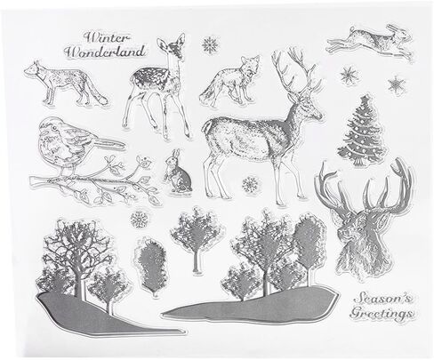 Clear Silicone Stamp Set for DIY Scrapbooking, 8 Patterns Seal Stamps for Greeting Cards, Photo Albums, Home Decor, Safe for Kids and Easy to Use in Kuwait
