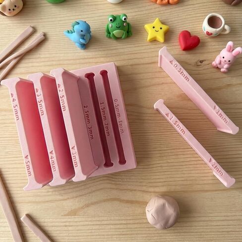 Polymer Clay Thickness String Roller Tool, Professional Polymer Clay Roller with Precise Thickness Control, Pottery Teaching Rolling Mud Stick Guide Tools for DIY Crafts and Jewelry Making in Saudi Arabia