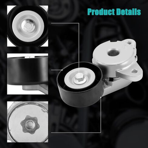AULINK 39384 Belt Tensioner Assembly with Pulley (3.5L V6) For Nissan Altima 2014-2018,Maxima 2016-2020,Murano 2015-2020,Pathfinder 2013-2019,Quest 2013-2017,For Infiniti JX35 2013,QX60 119553JA0A in Kuwait
