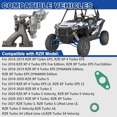 3023297 Turbo Turbocharger Compatible with Polaris 2016-2021 RZR XP 4 Turbo Dynamix EPS Fox LE, 19-21 RZR XP 4 Turbo S, 20-21 RZR Turbo S, Replace # 1205689 51628-0047 in Saudi Arabia