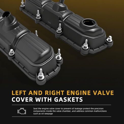 Left and Right Engine Valve Cover with Gaskets, for Chrysler Pacifica 2005-2008, for Town&Country 2004-2010, for Dodge Grand Caravan 2004-2010, for Jeep Wrangler 2007-2011,4648980AB in Kuwait