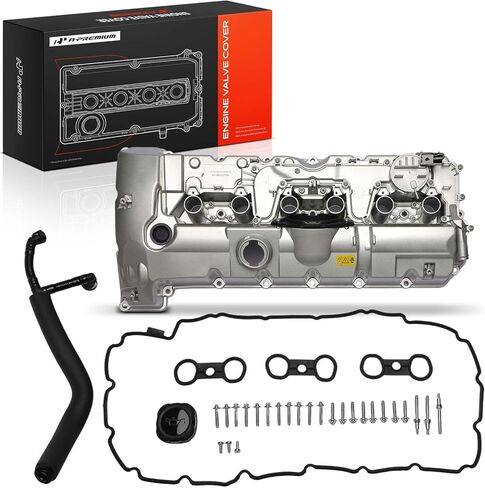 A-Premium Upgraded Aluminum Engine Valve Cover with Hose, Gasket, Oil Cap & Bolts Compatible with BMW 323i 2007-2011, 328i 2007-2013, 328i xDrive, 328xi, X5, 528i, 528i xDrive, 528xi, X3, 128i, Z4 in Kuwait