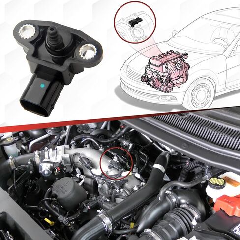 A0061531528 Manifold Absolute Pressure Sensor Compatible with Sprinter 2500 Sprinter 3500 Grand Cherokee E320 E350 Gl320 Gl350 Ml320 Ml350 R320 R350 S350 in Kuwait