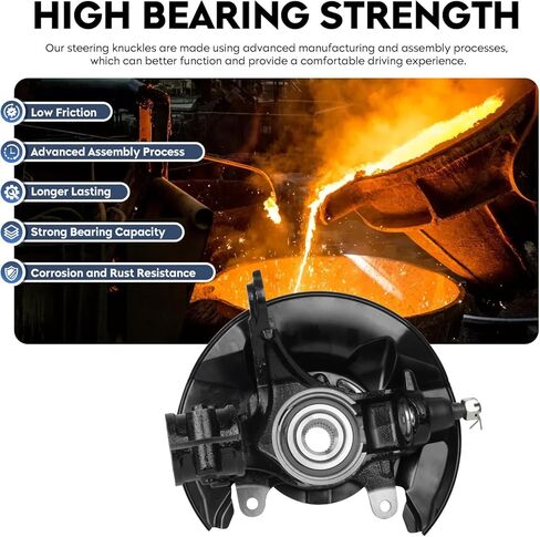 TadaMark Front Steering Knuckles & Wheel Bearing Hub Assembly Fit for Honda Accord 2.4L 2013 2014 2015 2016, for Accord 2.0L 2014 2015, Left Driver and Right Passenger Side in Kuwait