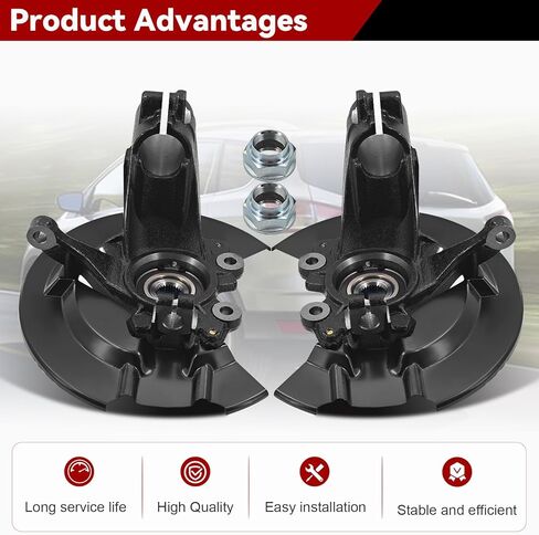 مجموعة محور العجلة ومفاصل التوجيه الأمامية اليسرى واليمنى متوافقة مع Ford Escape 2013-2019 2.0L 2.5L 1.5L 1.6L استبدال محمل العجلة # CV6Z2K005C in Kuwait