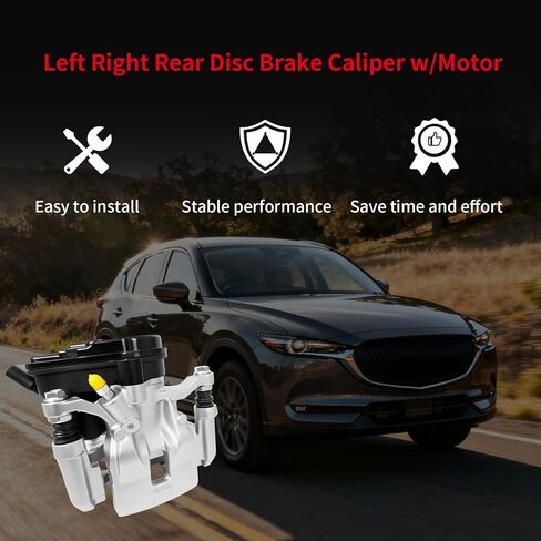 Rear Left Brake Caliper with Motor Compatible with 2016-2023 Mazda CX-5 2.0L 2.5L Replace KAY02671XA in Kuwait