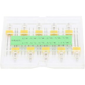 10Pcs Sewing Machine Twin Needles Set, Various Specifications Double Pins Accessories, Sew 2 Identical Needles, Compatible with Most Multifunctional Sewing Machines, in Kuwait