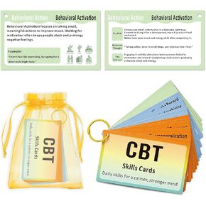 CBT Cards for Adults & Teens, 24 Cognitive Behavioral Therapy Flashcards for Anxiety, Depression, Stress Relief & Emotional Regulation, CBT Coping Skills Cards in Saudi Arabia