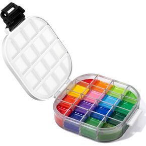16 Well Paint Saver Storage Palette, Airtight Paint Palette Box with Lid, Portable Travel Art Supplies for Watercolor Acrylic Gouache Oil Painting in Saudi Arabia