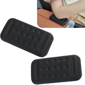 2 PCS Car Arm Rest Elbow Pads, Arm Rest Cushion with Memory Foam Pad for Arm Support, Universal PU Non Slip Auto Armrest Pad, for Most Cars, Trucks, SUVs (Black) in Saudi Arabia