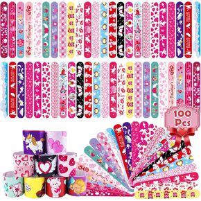 SUNPROUND 100Pcs Halloween Slap Bracelets, Halloween Party Favors Treat Toys for Kids Girls Boys, Slap Bracelets Bulk for Halloween Party Supplies, Halloween Treat Goodie Bags Gifts in Kuwait
