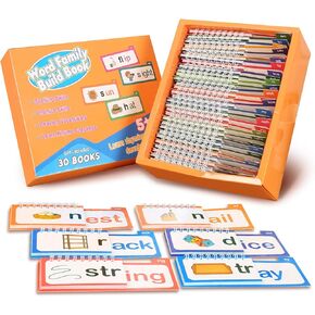 30 Read and Rhyme Flip Books, Preschool Enlightenment ABC Flash Cards, Attractive Word Family Build Book for Kids, Read & Spell Phonics Flash Cards, Read and Rhyme Flip Book for Homes and School. in Saudi Arabia