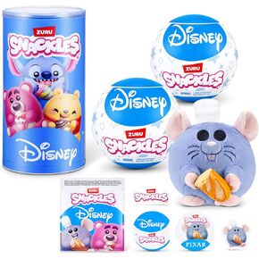 Snackles Disney 5-Inch Plush Toy 2 Pack by ZURU – Ultra-Soft Mini Stuffed Animal with Snack Accessory, Collectible Cuddly Plush for Kids, Tweens, and Disney Fans Ages 3+ in Saudi Arabia