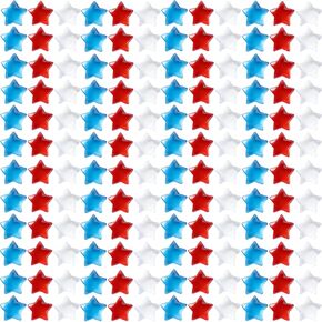 YOOHUA 310PCS Patriotic Vase Filler Ice Rocks Acrylic 4th of July Star Crystals Gems Memorial Day Independence Day 3D Star Shaped Gems Decorations for Table Scatter, Party Wedding Arts Crafts in Saudi Arabia