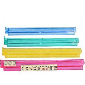 Mahjong Racks with Pushers – Premium One-Piece Rotating Acrylic Racks with 4 Colors, Compatible with American Mahjong in Saudi Arabia