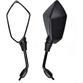 Universal 2Pcs Motorcycle Mirrors, Motorcycle Rearview Mirrors Side Mirrors with 8mm Bolt, 7/8" Handlebar Mount M8 Copatible with ATV, Dirt bike, Scooter, Moped, E-Bike in Saudi Arabia