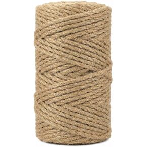 Jute Twine, 100% Natural, 4mm-328FT for Gardening, Crafts, Packing & DIY Projects, High Strength, All-Purpose Hemp Cord for Tying in Saudi Arabia