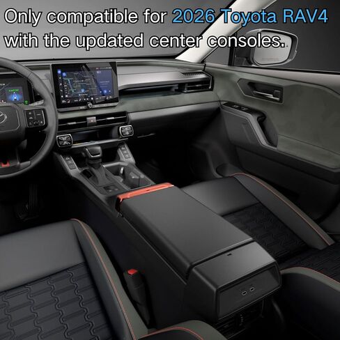 Upgraded Center Console Organizer Compatible with 2026 Toyota RAV4 6th Gen Accessories, Interior Insert ABS Materials Tray, Armrest Box Secondary Storage Tray in Saudi Arabia