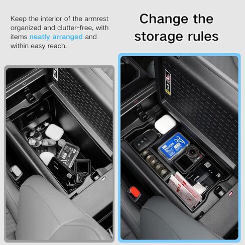 Upgraded Center Console Organizer Compatible with 2026 Toyota RAV4 6th Gen Accessories, Interior Insert ABS Materials Tray, Armrest Box Secondary Storage Tray in Saudi Arabia