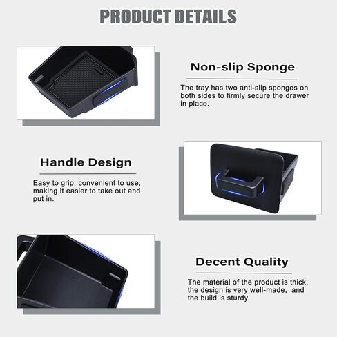 JKCOVER Storage Drawer Tray Compatible with 2014-2018 Chevy Silverado/GMC Sierra 1500 and 2015-2019 Silverado/Sierra 2500/3500 HD Accessories Center Console Organizer Cubby Extra Box(Patent Design) in Kuwait