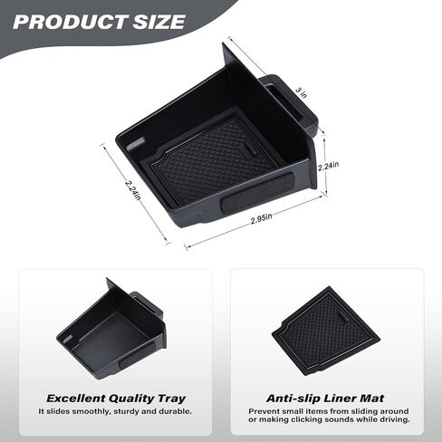 JKCOVER Storage Drawer Tray Compatible with 2014-2018 Chevy Silverado/GMC Sierra 1500 and 2015-2019 Silverado/Sierra 2500/3500 HD Accessories Center Console Organizer Cubby Extra Box(Patent Design) in Kuwait