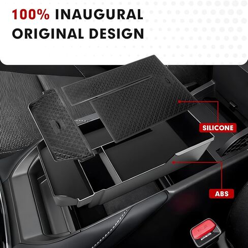 Autorder Center Console Organizer for Mazda CX30 2020-2026 Accessories - Armrest Storage Box Secondary Insert Tray with Black Anti-Slip Mat in Kuwait