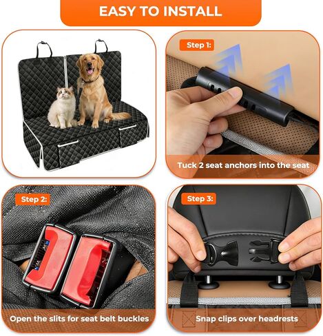 Dog Car Seat Cover for Jeep Grand Cherokee Wrangler Compass Gladiator Renegade Cherokee 2026 New Accessories, Waterproof Pet Car Back Seat Protector Anti-Slip Rear Bench Seat Cover in Kuwait