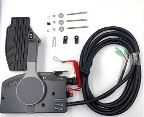 Boat Throttle Control, 10-Pin Push Side Mount Outboard Remote Control Box for Yamaha 703-48205-22, Trim Tilt Switch & Lanyard in Saudi Arabia