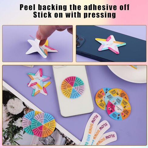 30pcs Anxiety Sensory Stickers, 5 Styles Fidget Textured Strips Reusable Sensory Calm Strips Textured Sensory Adhesive Strips for Adults School Classroom Must Haves in Kuwait