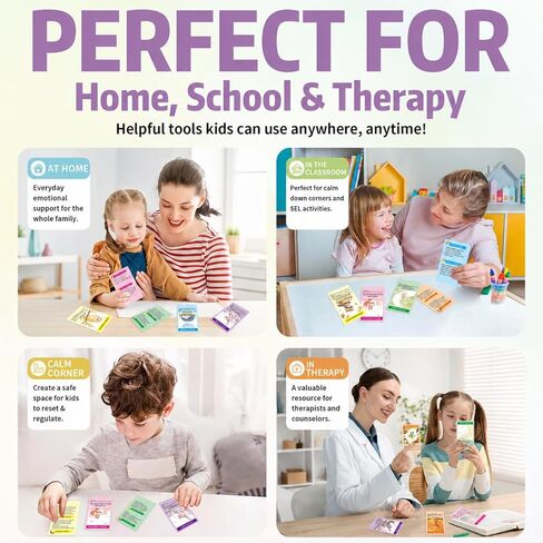 Somatic Therapy Cards for Kids, 52 Mindfulness & Emotional Regulation Activities for Calm, Focus, Coping Skills & Body Awareness - Social Emotional Learning Tools for Parents, Teachers, Therapists in Saudi Arabia