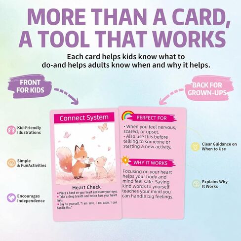 Somatic Therapy Cards for Kids, 52 Mindfulness & Emotional Regulation Activities for Calm, Focus, Coping Skills & Body Awareness - Social Emotional Learning Tools for Parents, Teachers, Therapists in Saudi Arabia