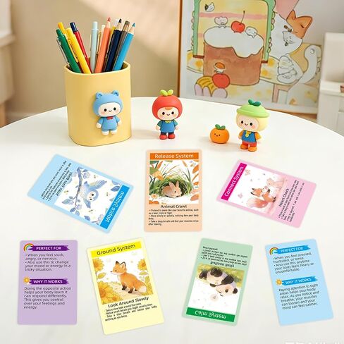 Somatic Therapy Cards for Kids, 52 Mindfulness & Emotional Regulation Activities for Calm, Focus, Coping Skills & Body Awareness - Social Emotional Learning Tools for Parents, Teachers, Therapists in Saudi Arabia