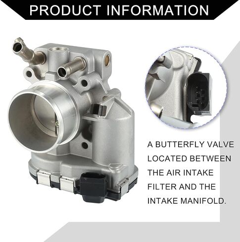 No.35100-2B150 Throttle Body Assembly for Hyundai I30 1.4L 1.6L 2011-2013 / Throttle Body Actuator/Durable Aluminum Alloy / 1Pcs Silver Tone in Kuwait